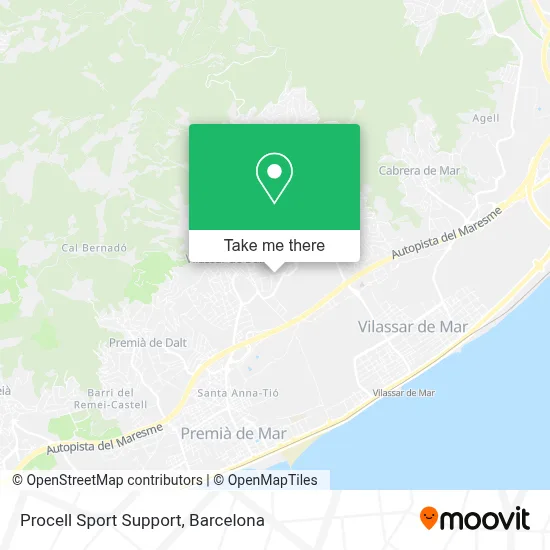 Procell Sport Support map