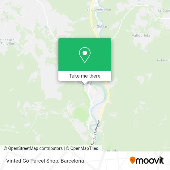 Vinted Go Parcel Shop map