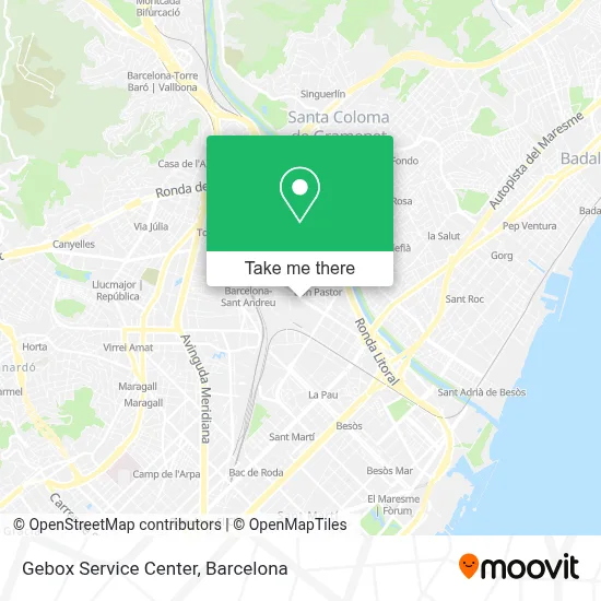 Gebox Service Center map