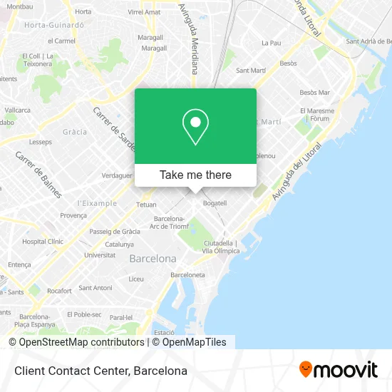 Client Contact Center map