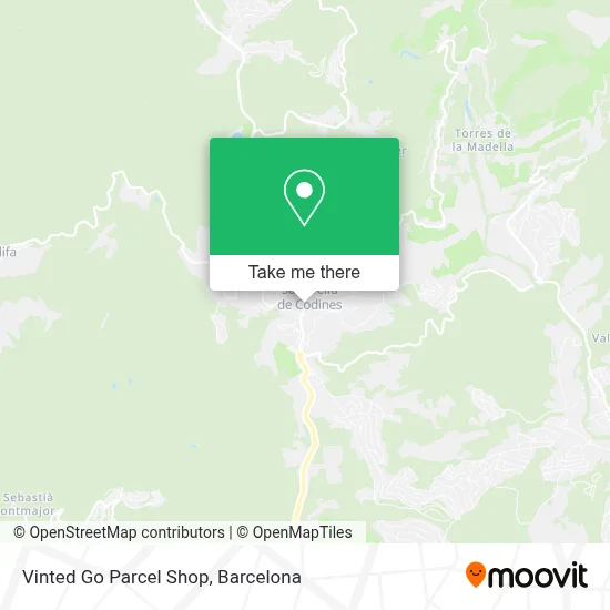 Vinted Go Parcel Shop map