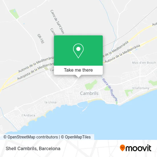 Shell Cambrils map