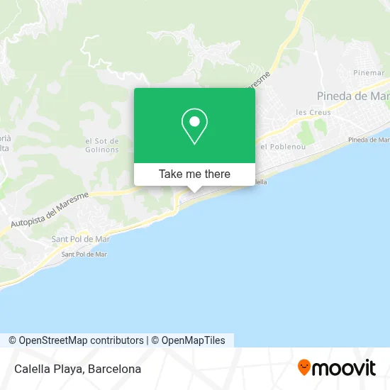 Calella Playa map