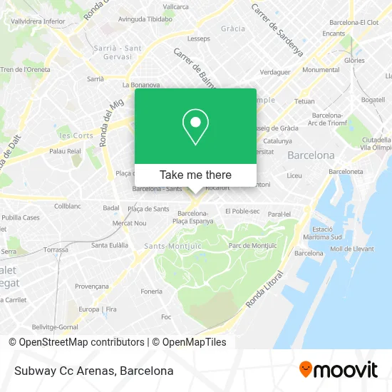 Subway Cc Arenas map