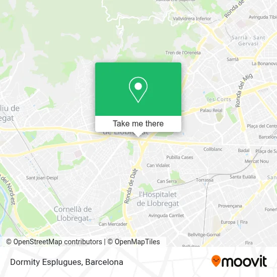Dormity Esplugues map