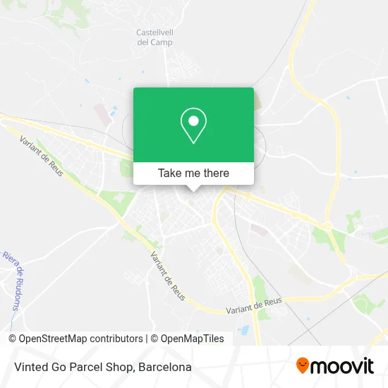 Vinted Go Parcel Shop map