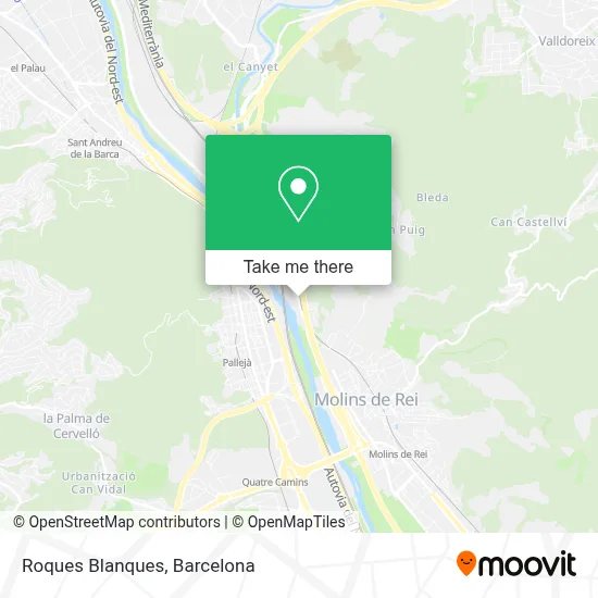 Roques Blanques map