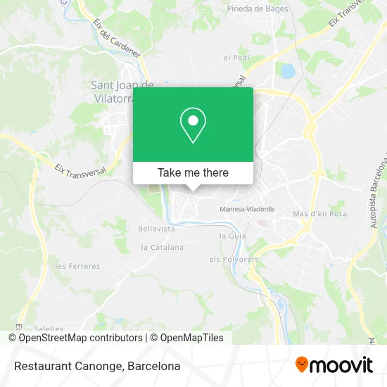 Restaurant Canonge map