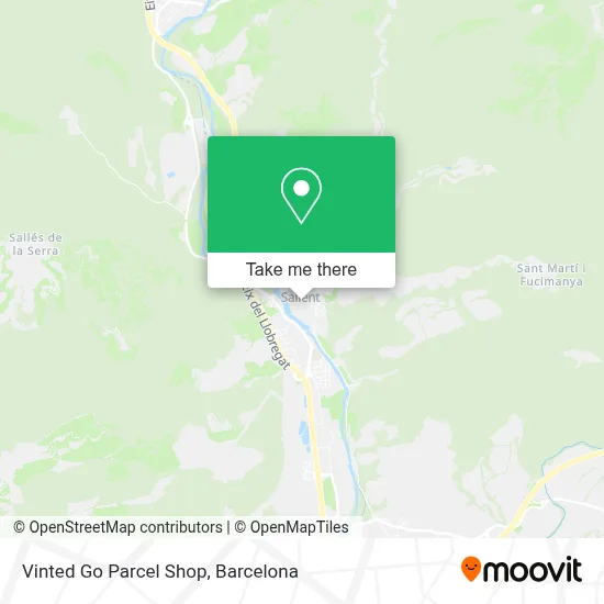 Vinted Go Parcel Shop map
