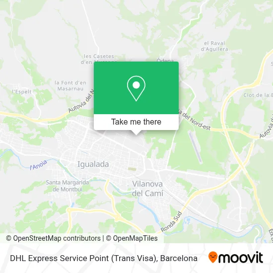 mapa DHL Express Service Point (Trans Visa)
