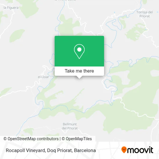 Rocapoll Vineyard, Doq Priorat map