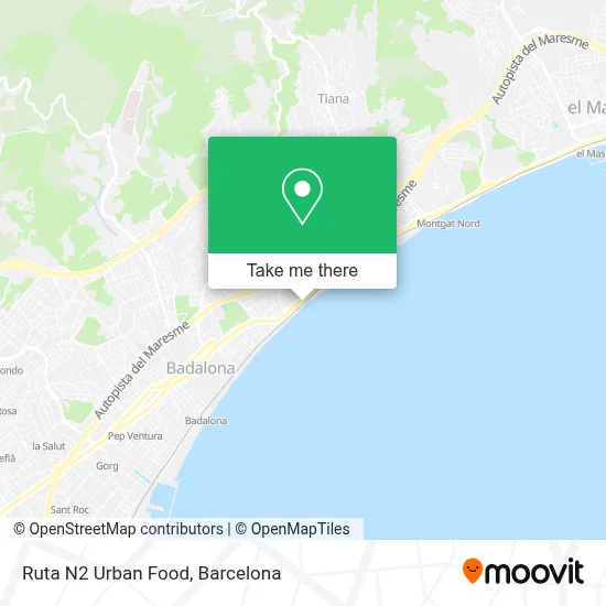 Ruta N2 Urban Food map