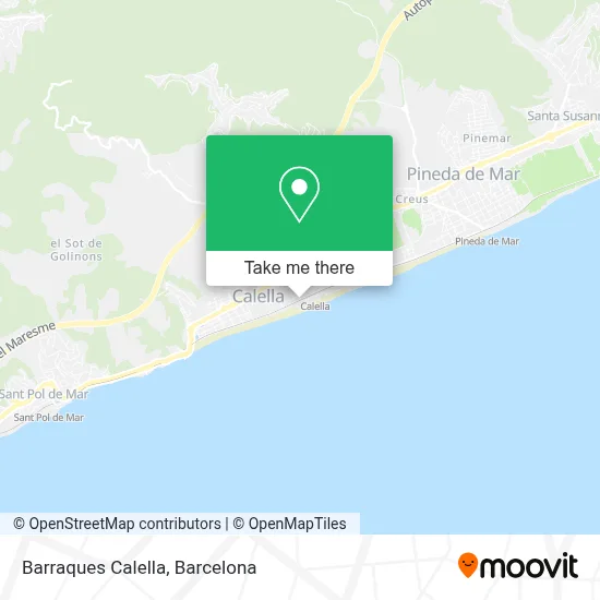 Barraques Calella map
