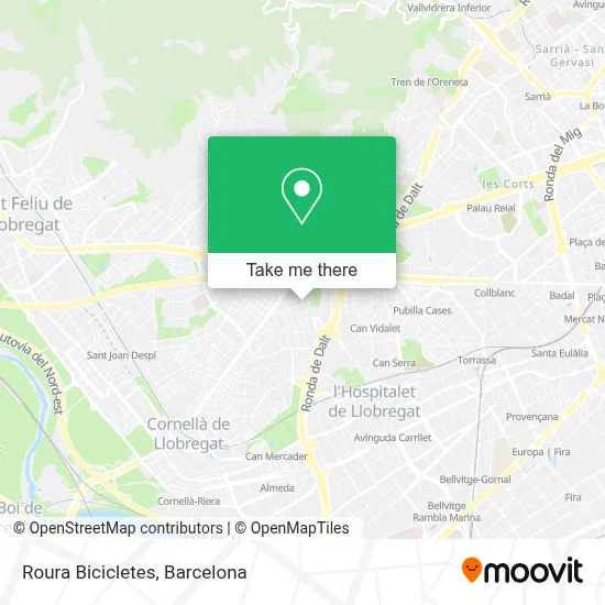 Roura Bicicletes map