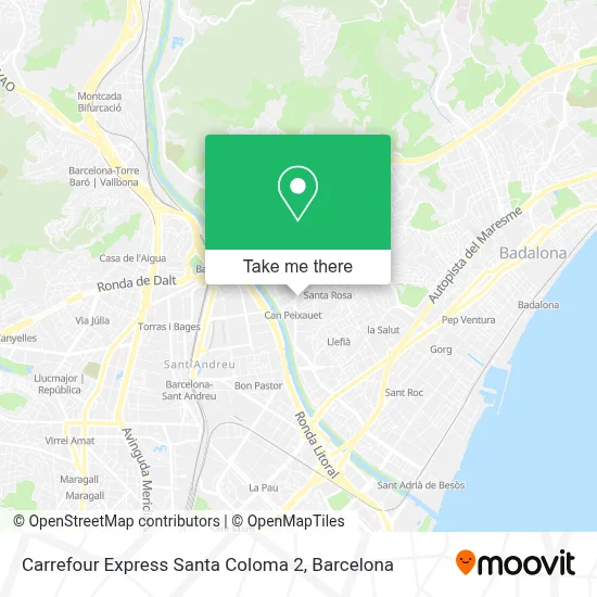 Carrefour Express Santa Coloma 2 map