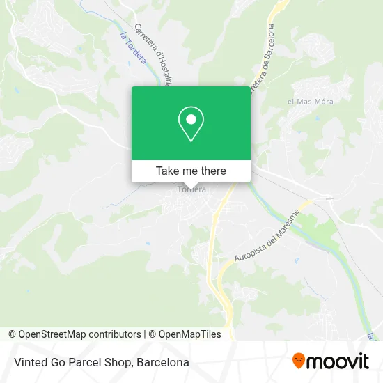 Vinted Go Parcel Shop map