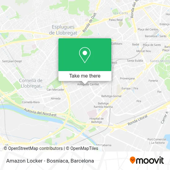 Amazon Locker - Bosniaca map