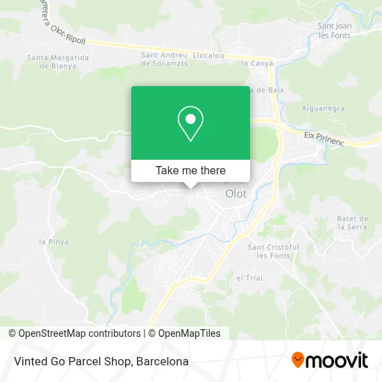 Vinted Go Parcel Shop map