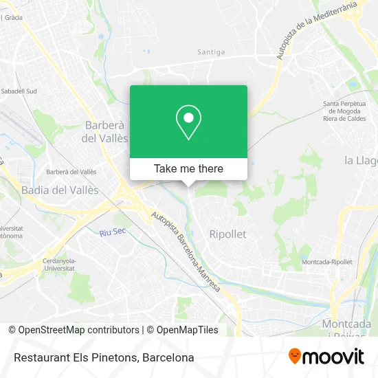 Restaurant Els Pinetons map