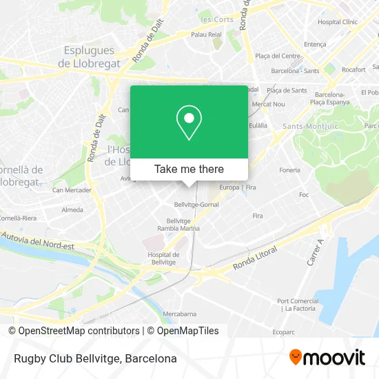 Rugby Club Bellvitge map