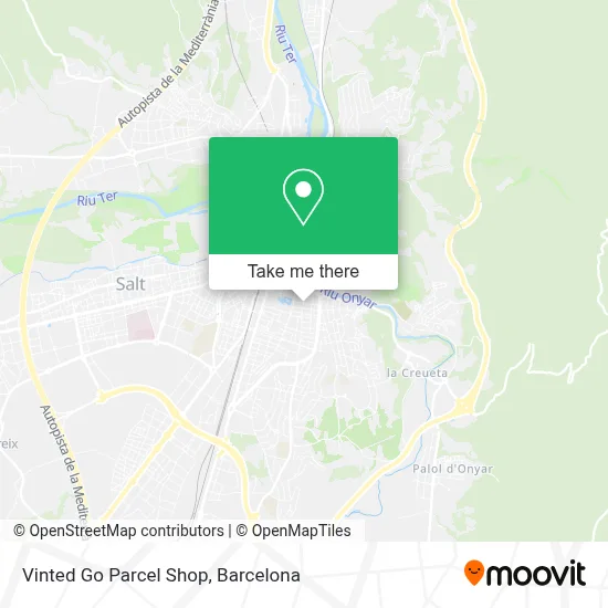 Vinted Go Parcel Shop map