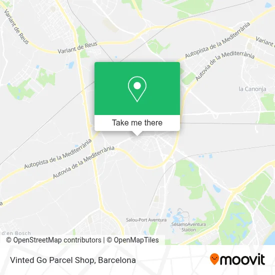 Vinted Go Parcel Shop map