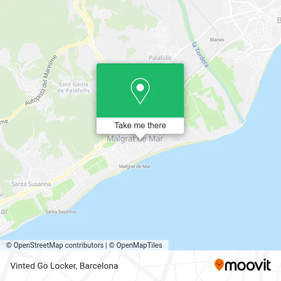 Vinted Go Locker map