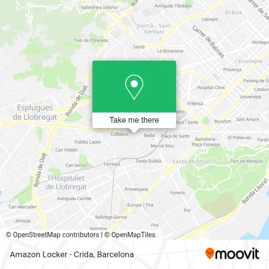 Amazon Locker - Crida map