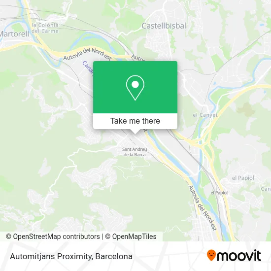 Automitjans Proximity map