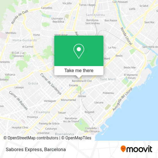 Sabores Express map