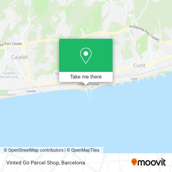 Vinted Go Parcel Shop map