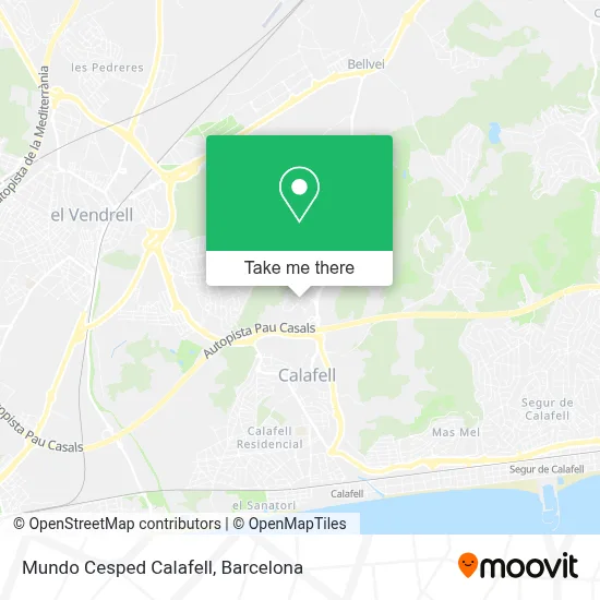 Mundo Cesped Calafell map