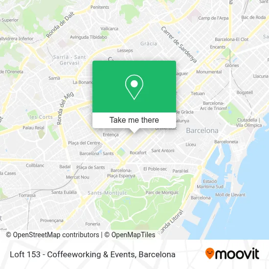 mapa Loft 153 - Coffeeworking & Events