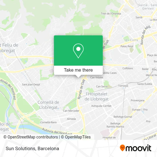 Sun Solutions map