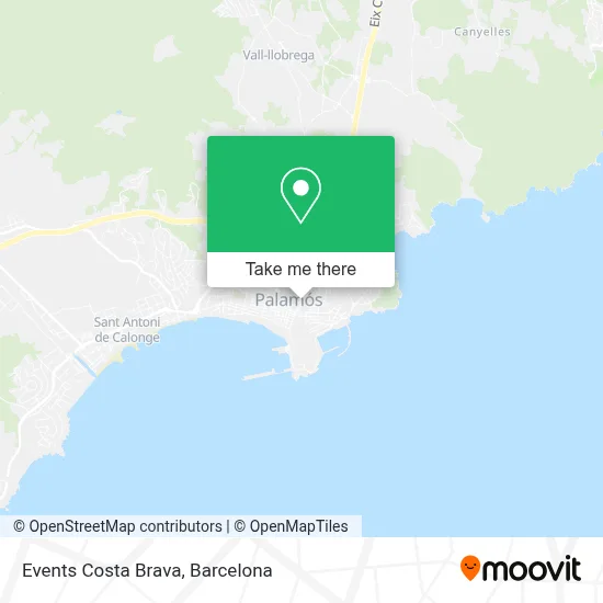 Events Costa Brava map