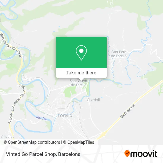 Vinted Go Parcel Shop map