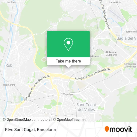 Rtve Sant Cugat map