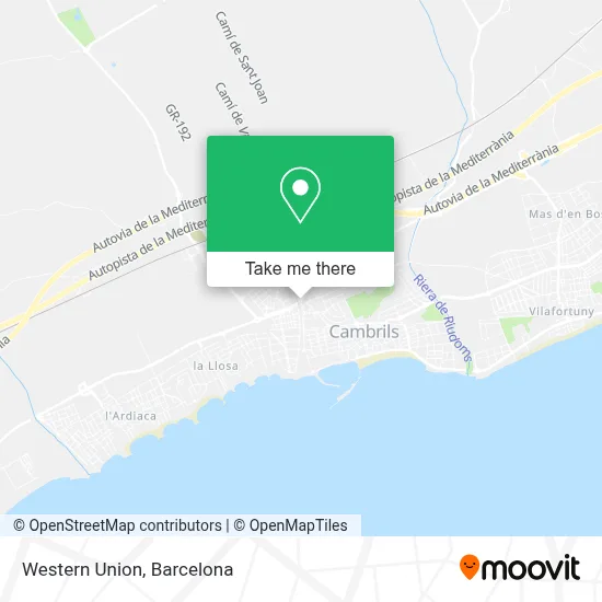 Western Union map