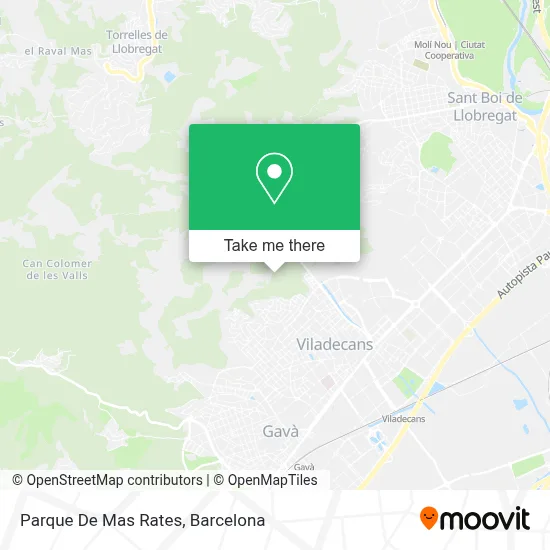 Parque De Mas Rates map