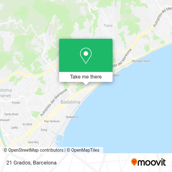 21 Grados map