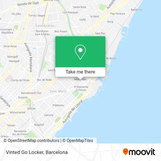 Vinted Go Locker map
