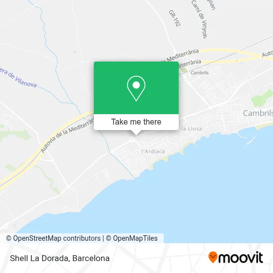 Shell La Dorada map