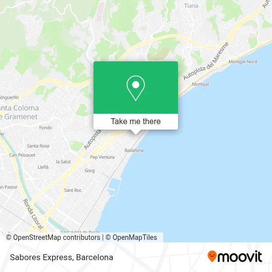 Sabores Express map