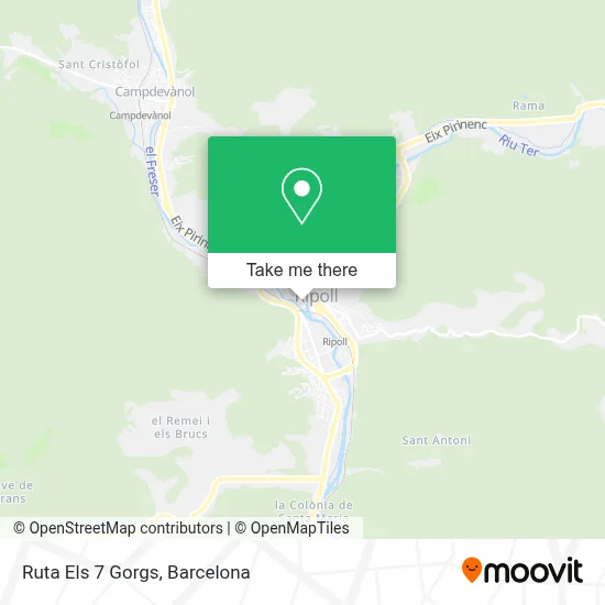 Ruta Els 7 Gorgs map