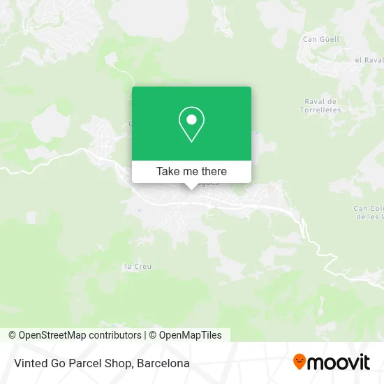 Vinted Go Parcel Shop map