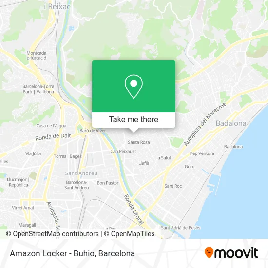 Amazon Locker - Buhio map
