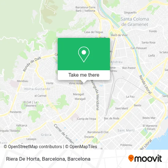 Riera De Horta, Barcelona map