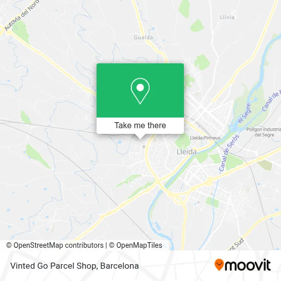 Vinted Go Parcel Shop map