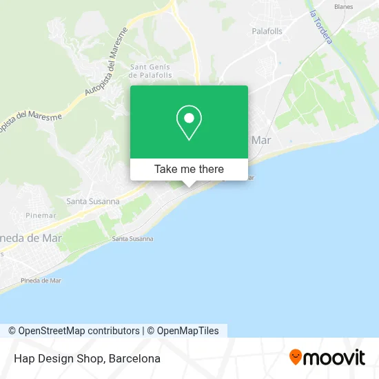 Hap Design Shop map
