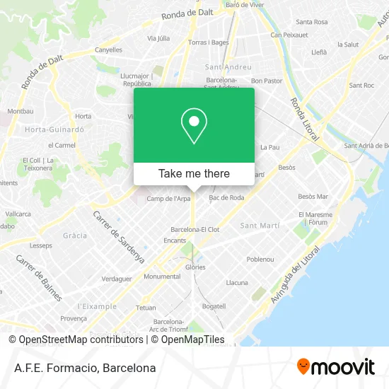 A.F.E. Formacio map